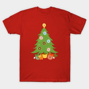 Donut Christmas Tree Xmas Holiday T-Shirt